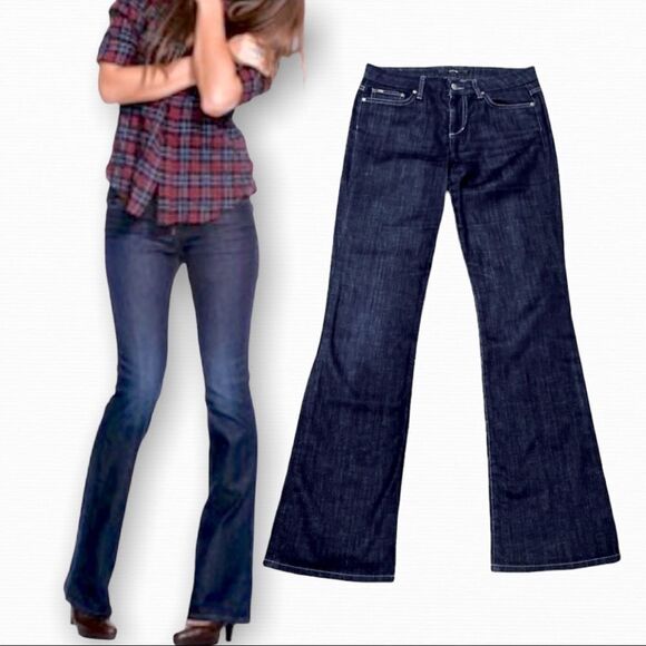 Joe’s Jeans Muse Higher Waist Bootcut Dark Wash Blue Jeans Sz 29 - Picture 1 of 11